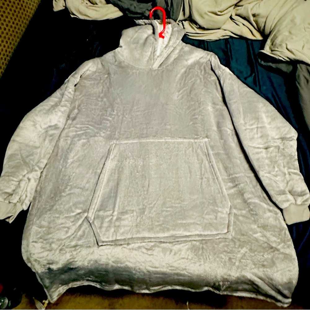 Cozy Oversized Gray Hoodie Blanket